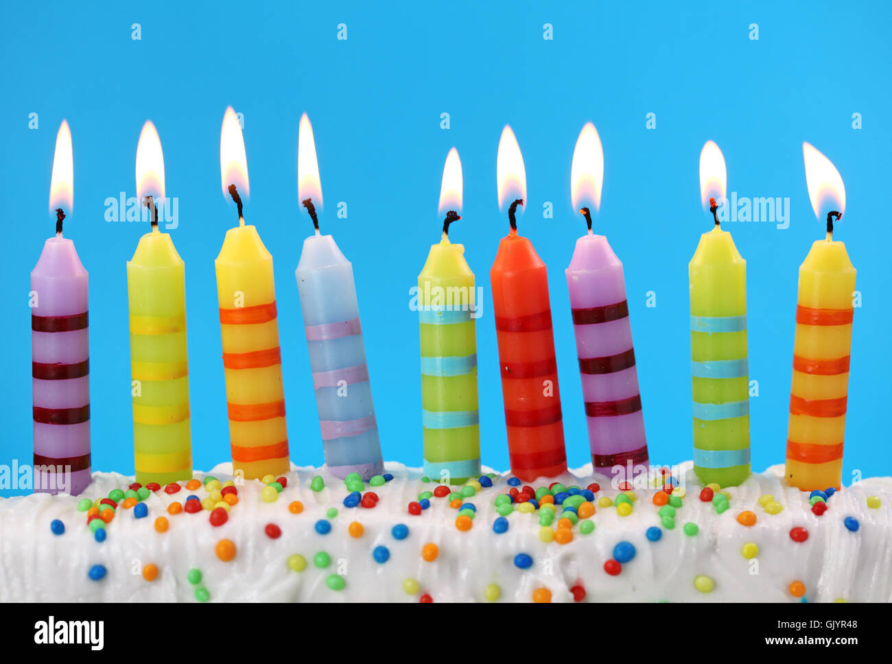 torta dolce blu Foto Stock