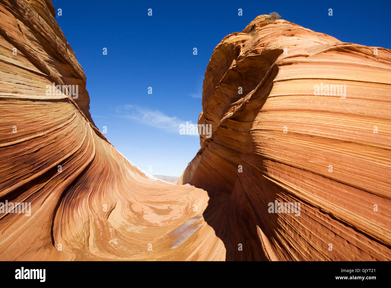 Onda di roccia arenaria Foto Stock