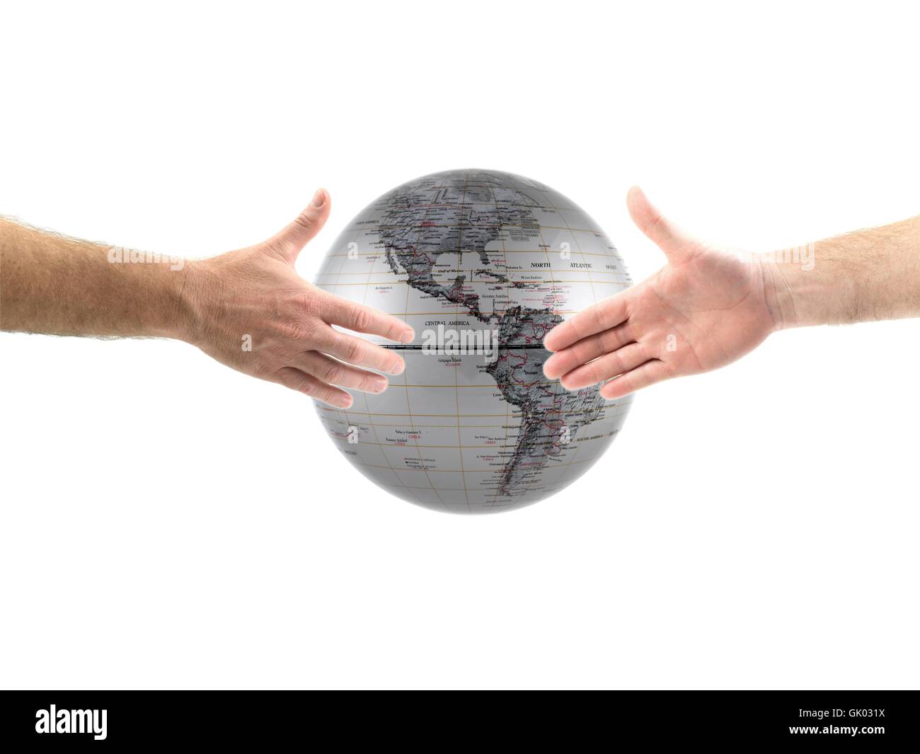 Handshake globale Foto Stock