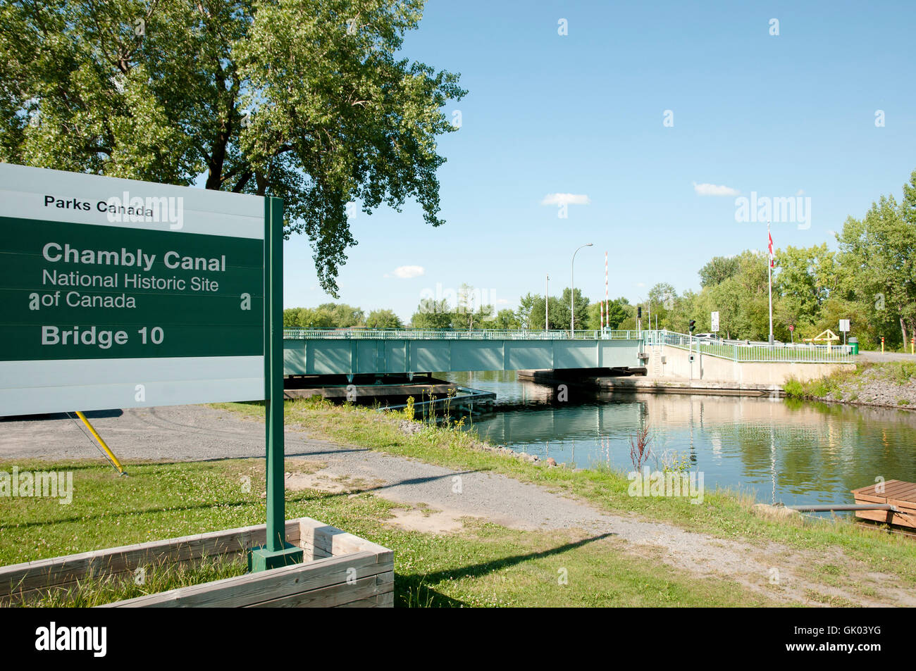 Chambly Canal segno - Québec - Canada Foto Stock