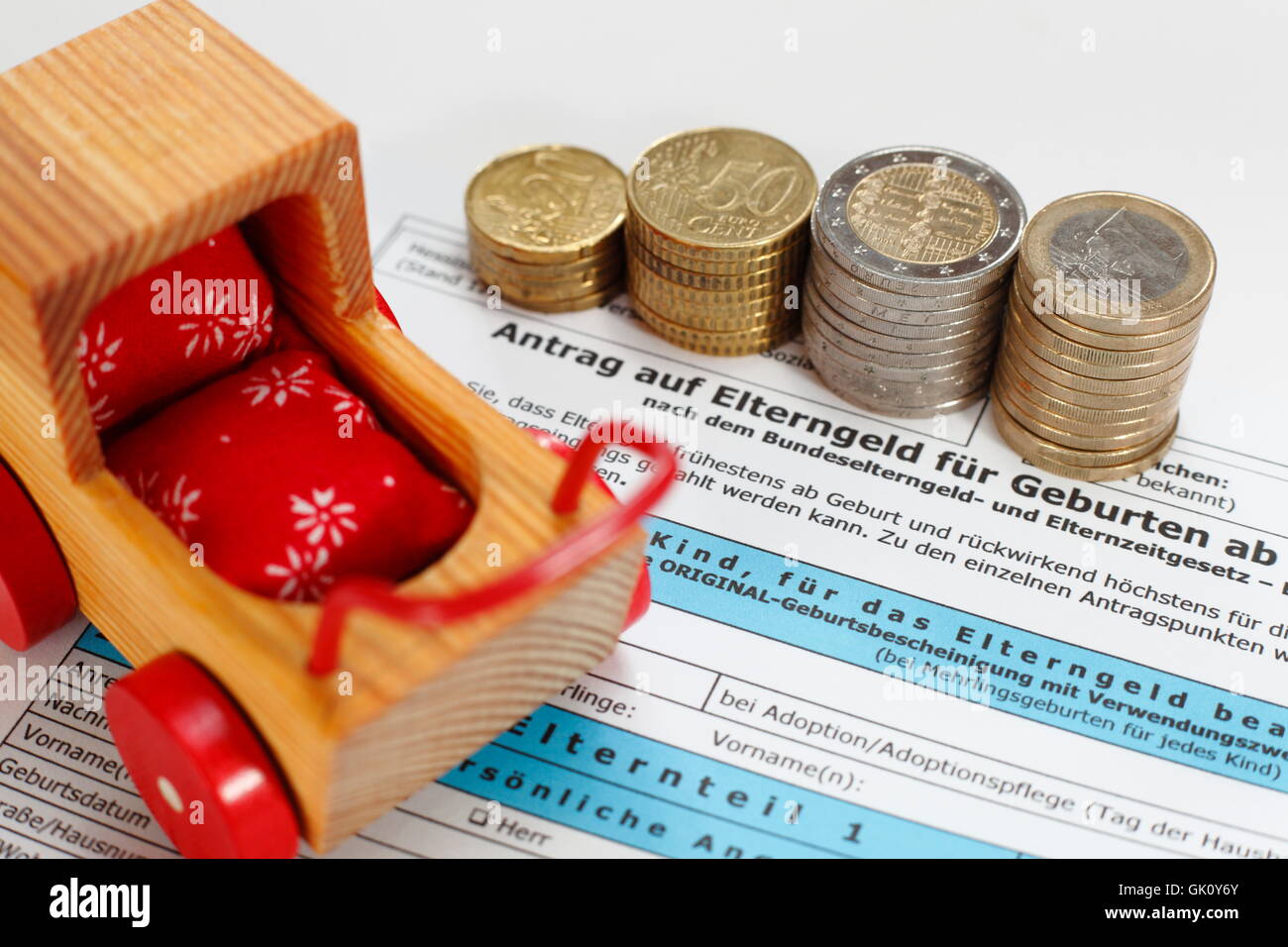Assegno parentale richiesta Foto Stock