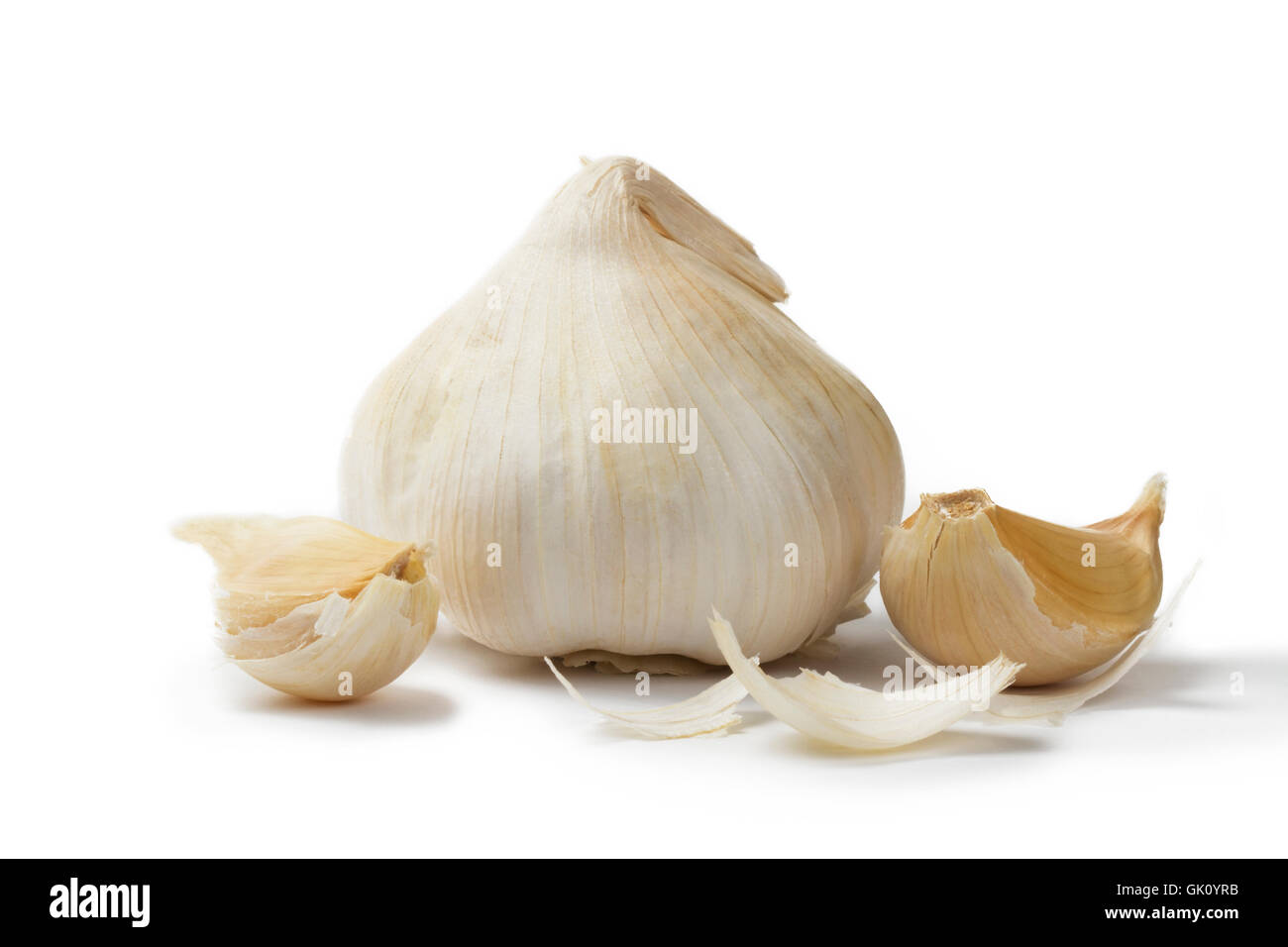 Aglio con spicchi di aglio Foto Stock