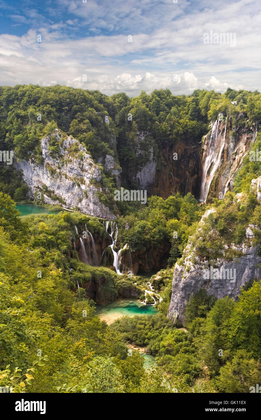 Cascata croazia acqua di sale Foto Stock