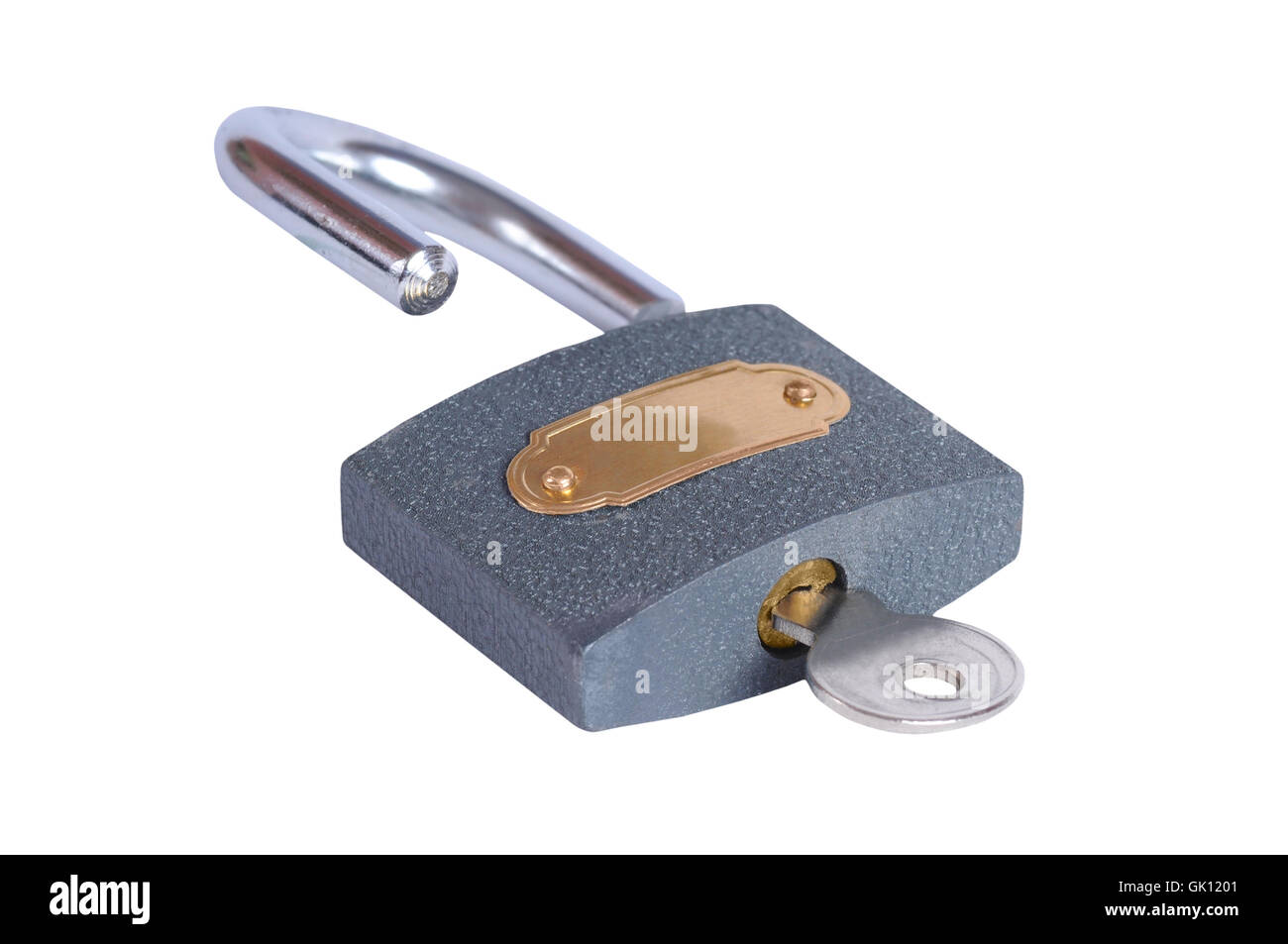 Serratura in metallo isolato Foto Stock