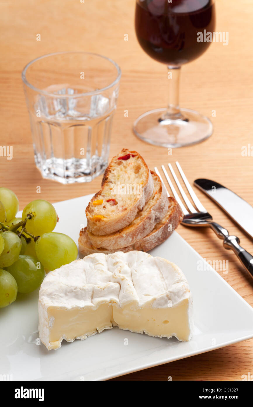 Tempo snack formaggio pane Foto Stock