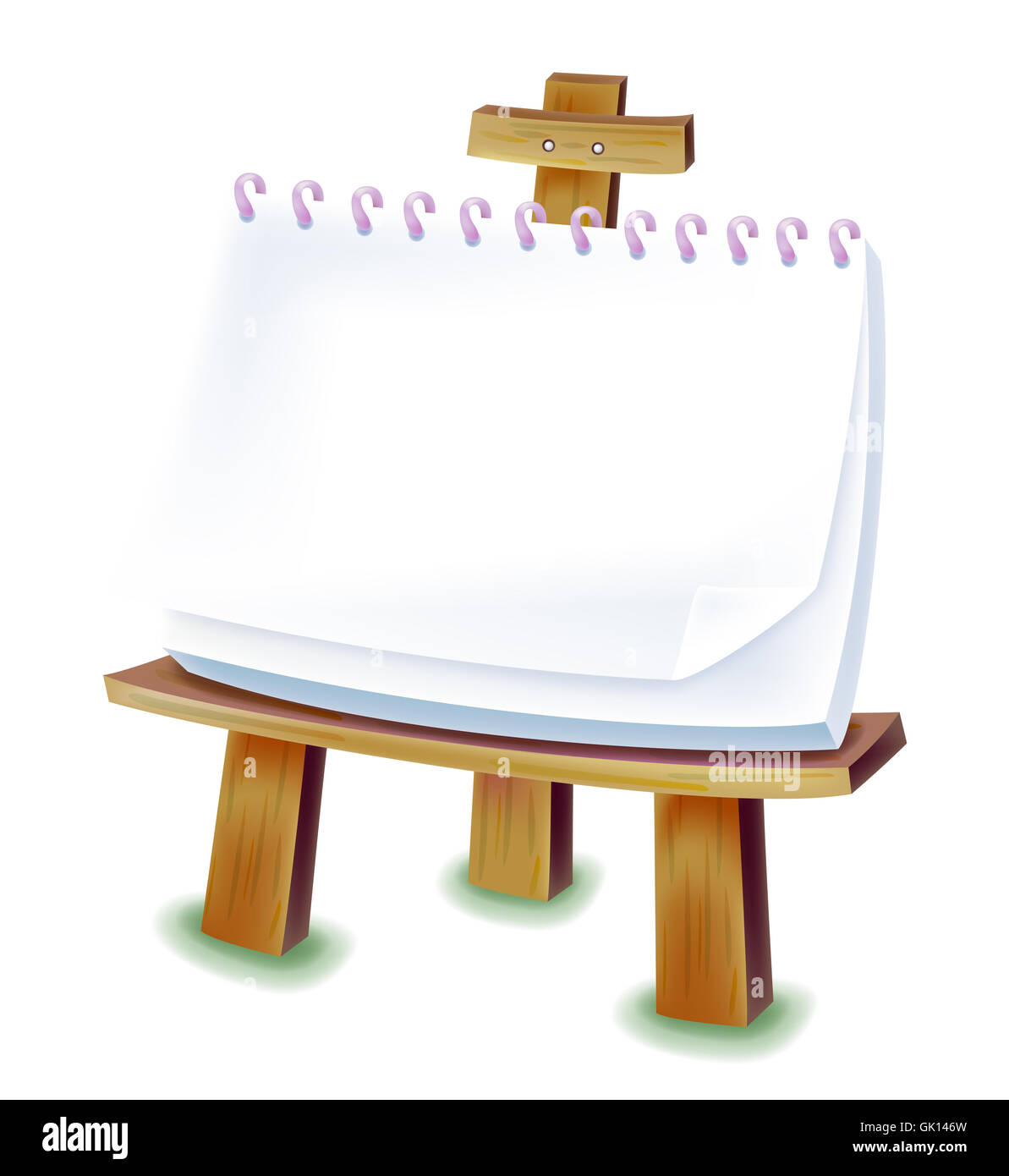 Legno verniciatura cavalletto Foto Stock