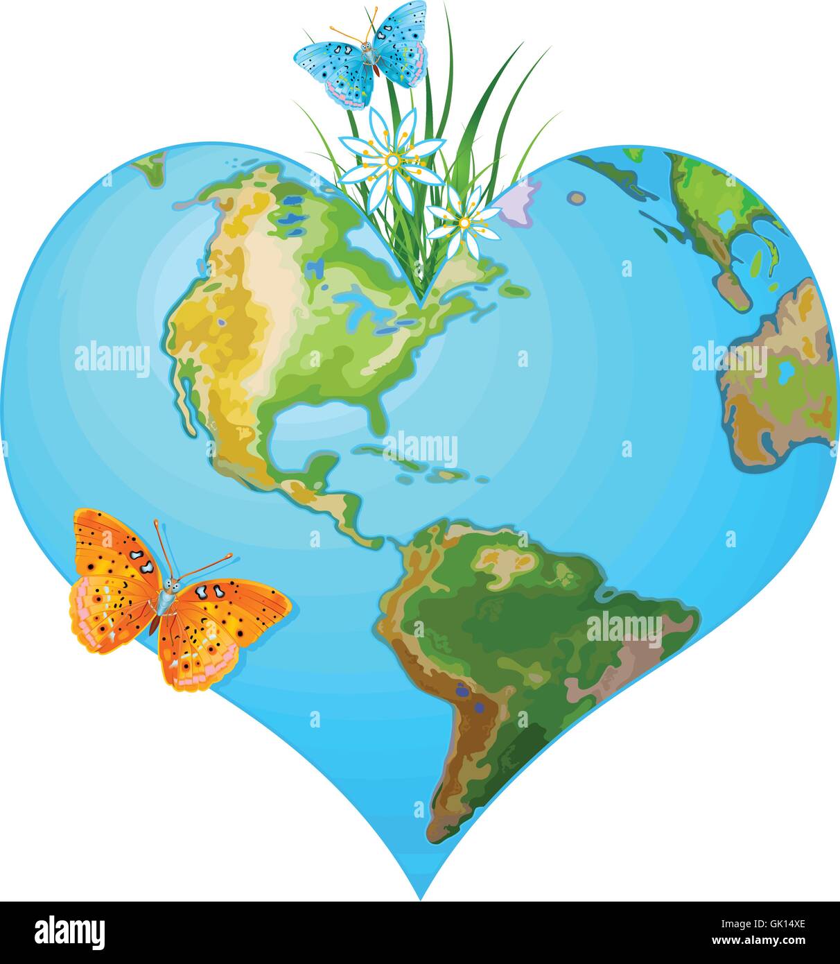 Cuore della terra Illustrazione Vettoriale