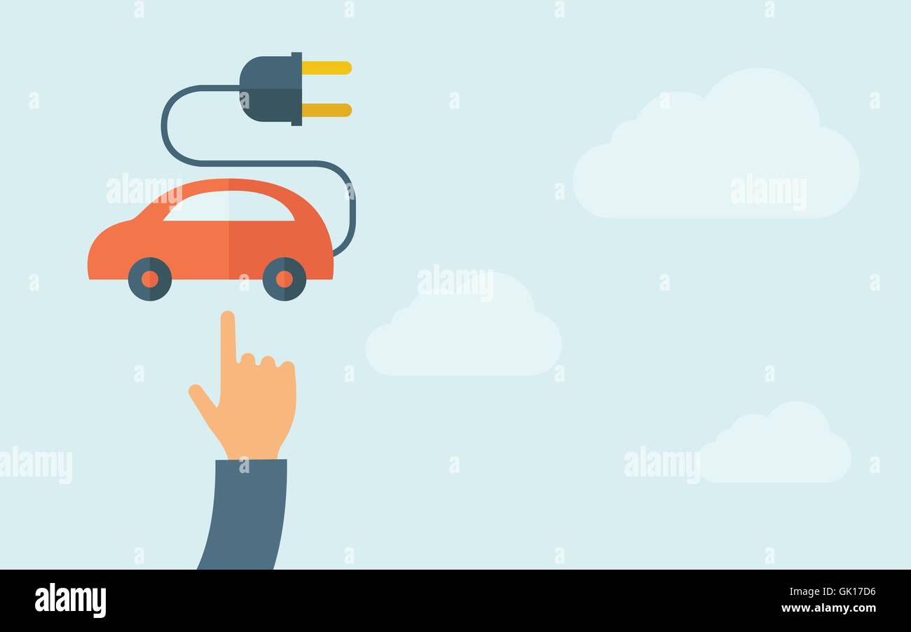 Puntamento a mano a batteria ricaricabile car icona Illustrazione Vettoriale