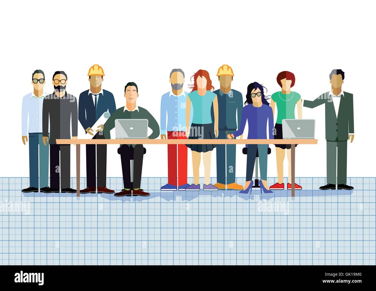 Team di pianificazione Illustrazione Vettoriale