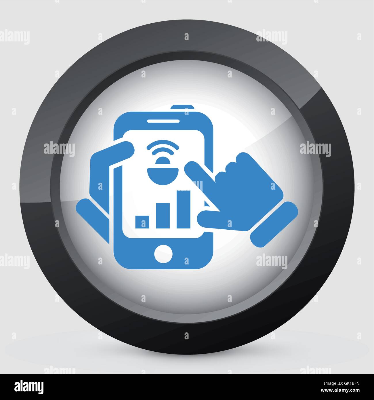 Smartphone icona di connessione Illustrazione Vettoriale