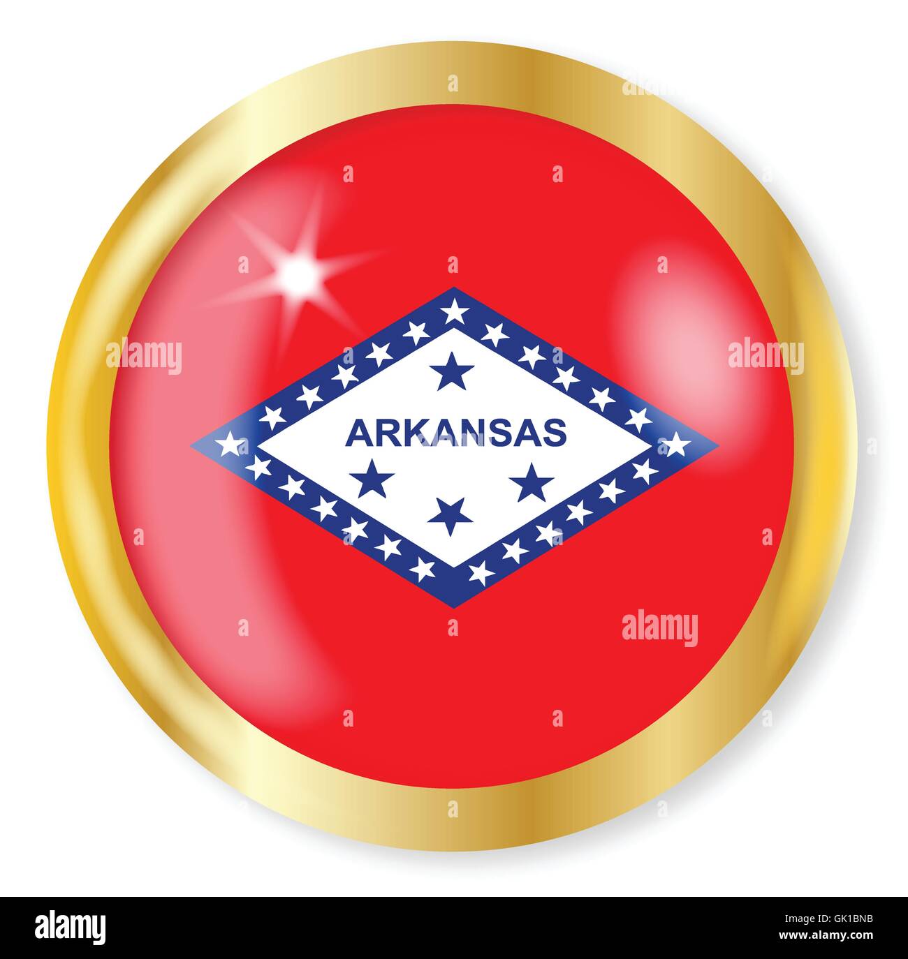 Arkansas pulsante bandiera Illustrazione Vettoriale