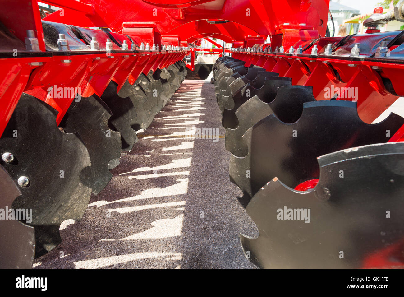 Macchine agricole in fiera agricola Foto Stock