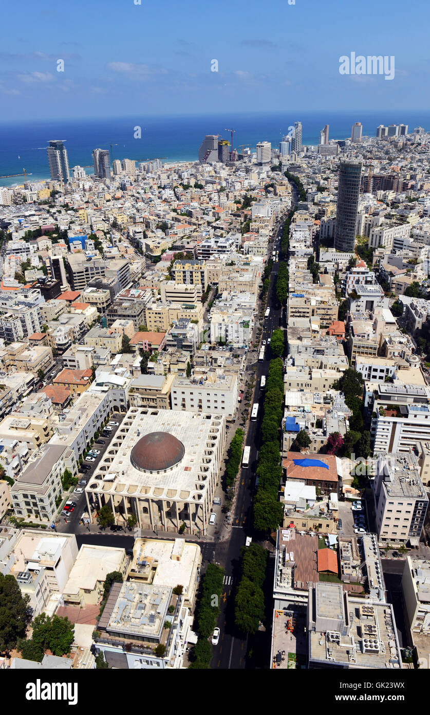 Vista aerea di Tel-Aviv. Foto Stock