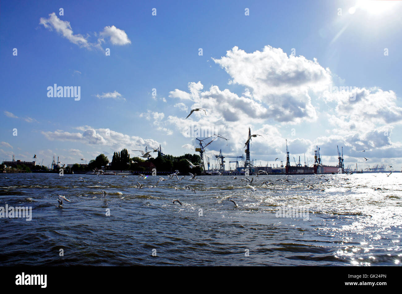 Porto porti di Amburgo Foto Stock
