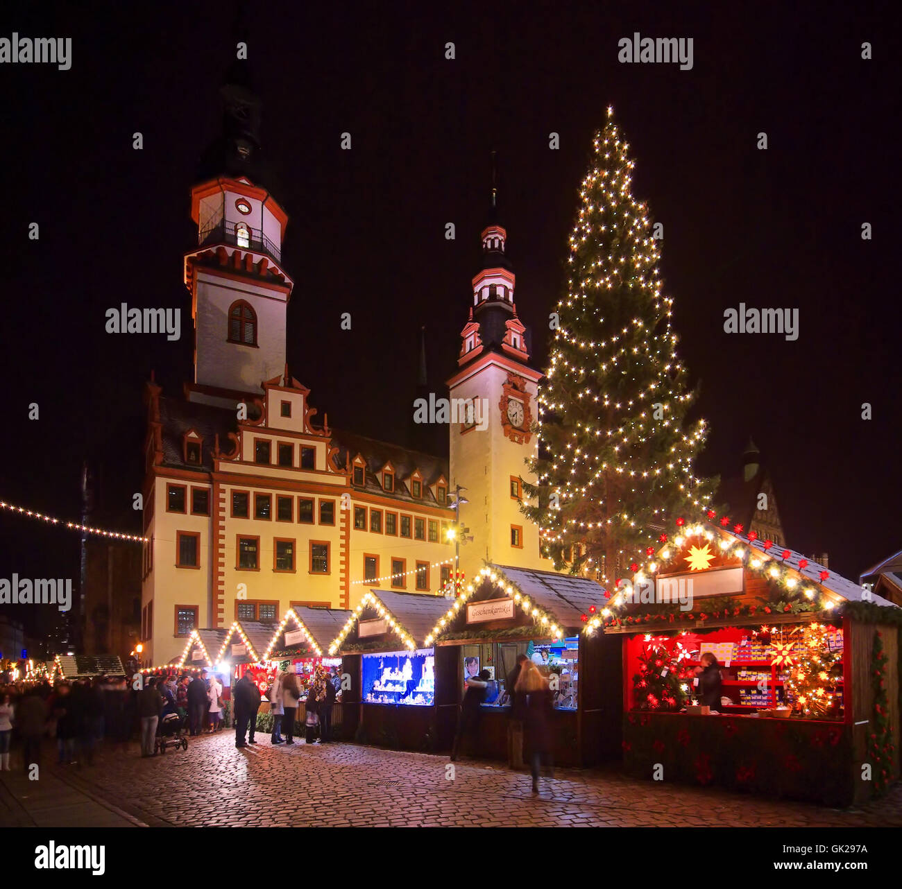 Chemnitz weihnachtsmarkt - chemnitz mercatino di Natale 01 Foto Stock