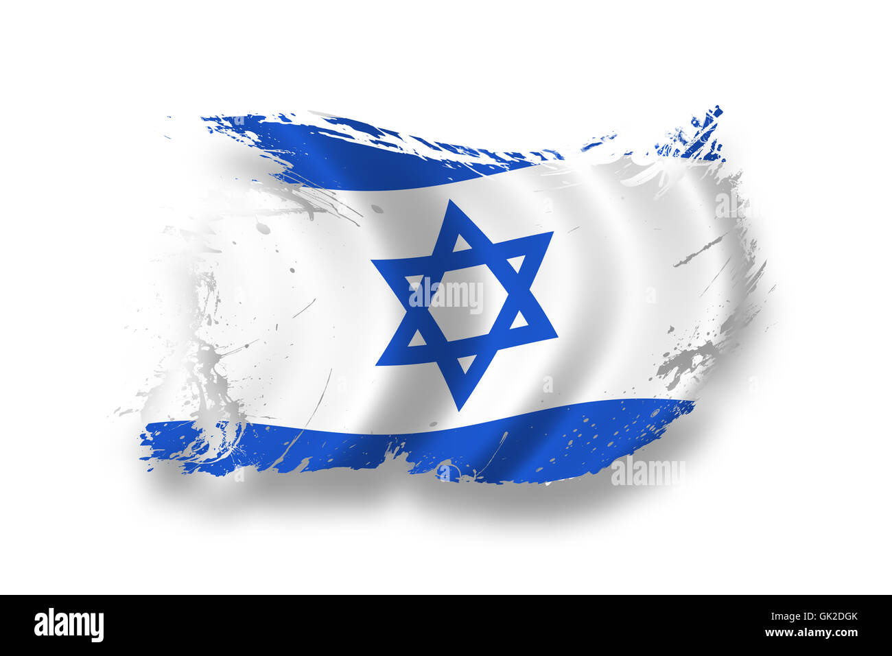 Bandiera nazionale di Israele Foto Stock