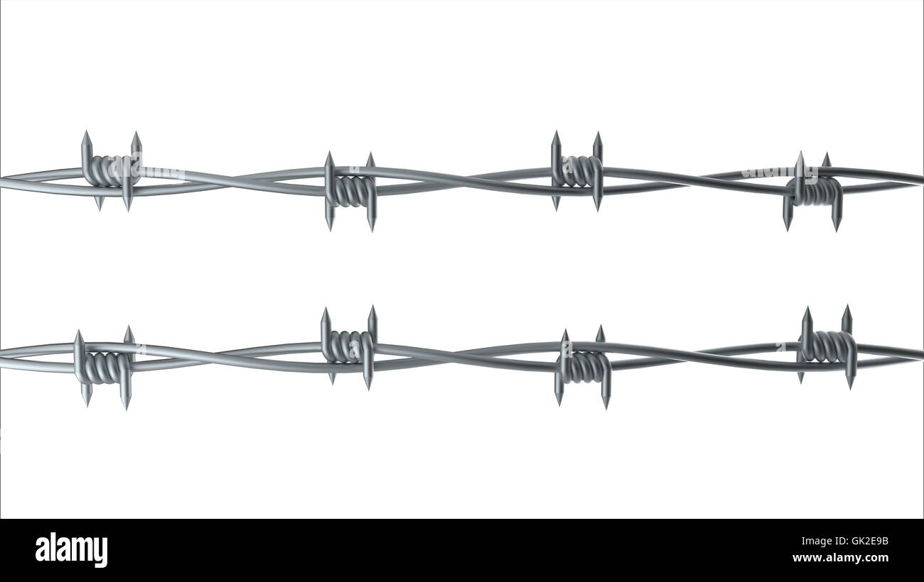 Pericolo di filo di recinzione Foto Stock