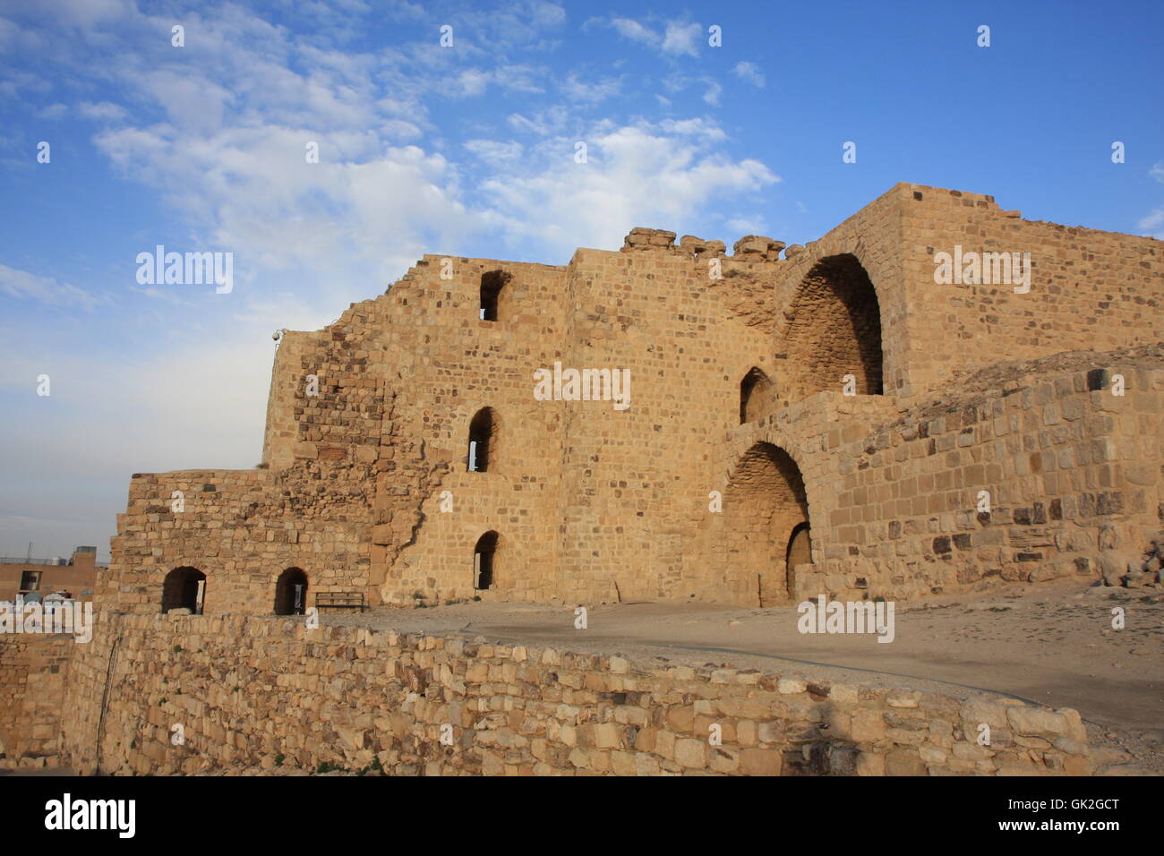 Castello dei Crociati kerak Giordania Foto Stock