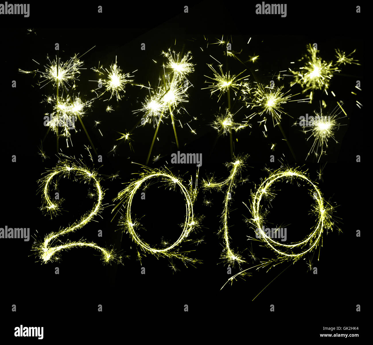 2010 Nuovo anno con botti Foto Stock