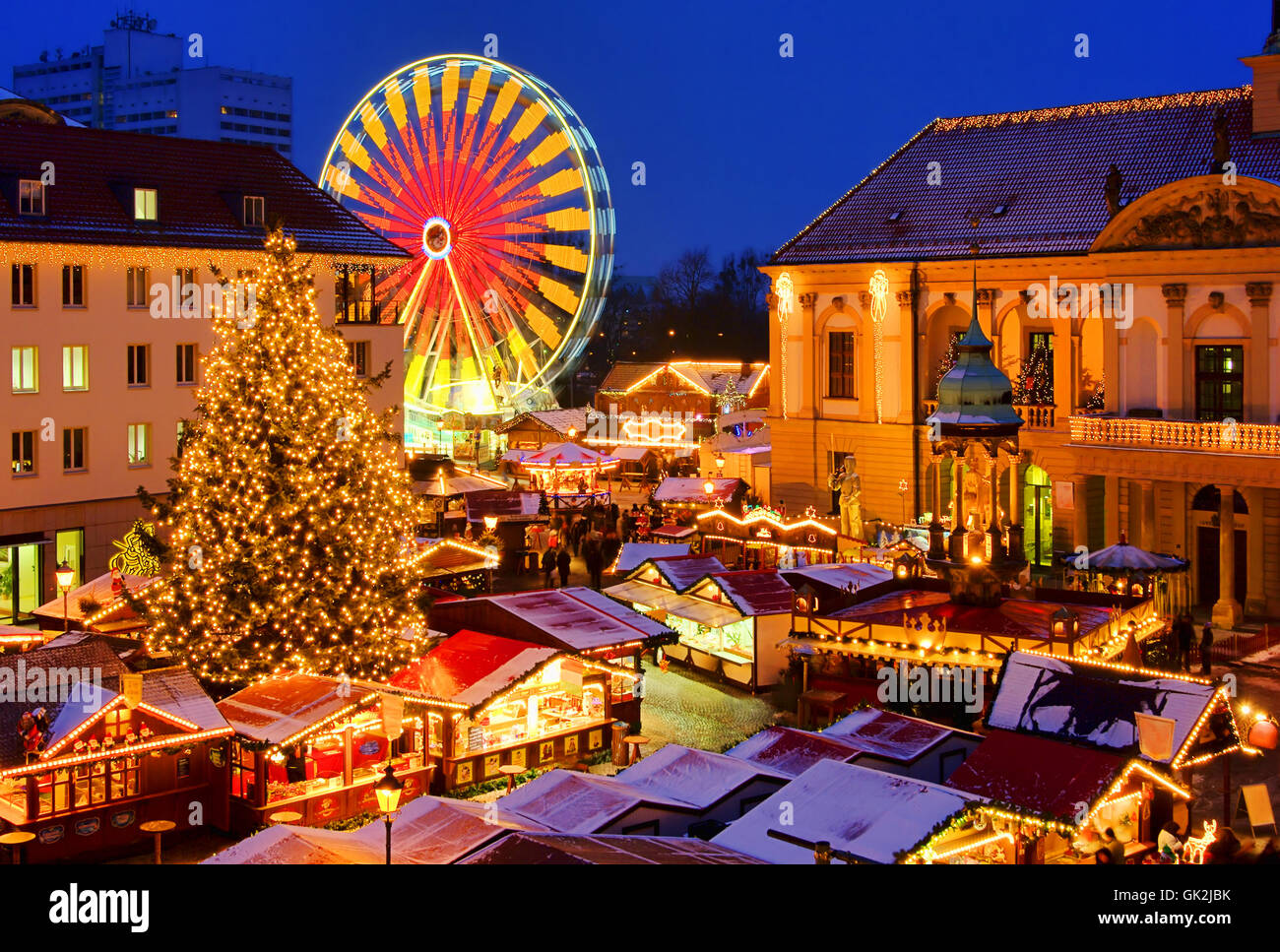 Magdeburg weihnachtsmarkt - Magdeburg mercatino di Natale 03 Foto Stock