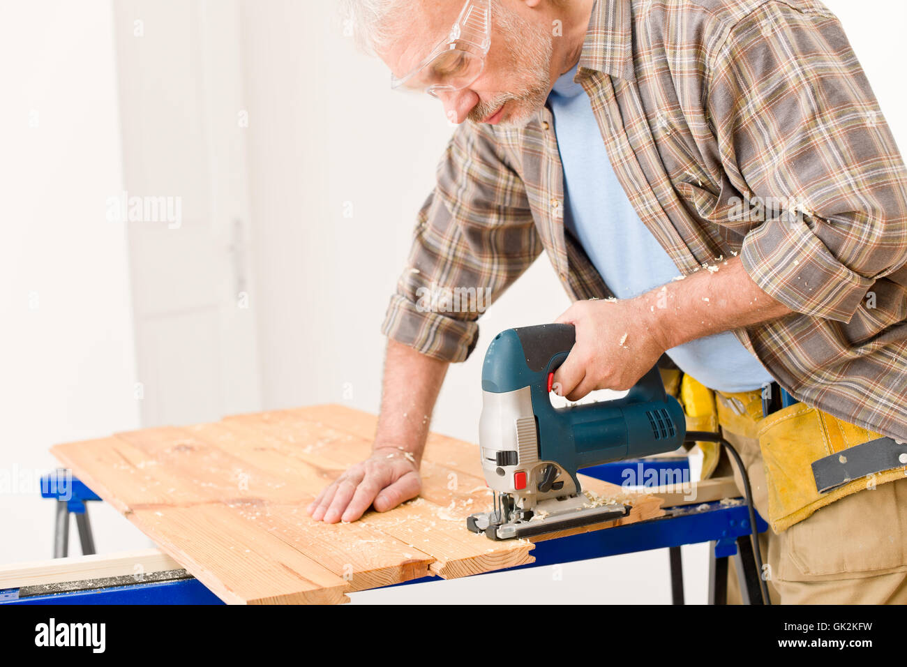 Taglio di legno professional Foto Stock