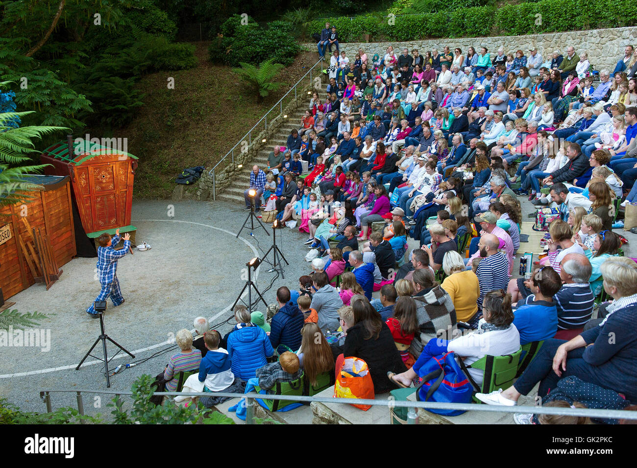 "anny, campione del mondo" si è esibito all'anfiteatro Trebah Garden in Cornovaglia. Foto Stock