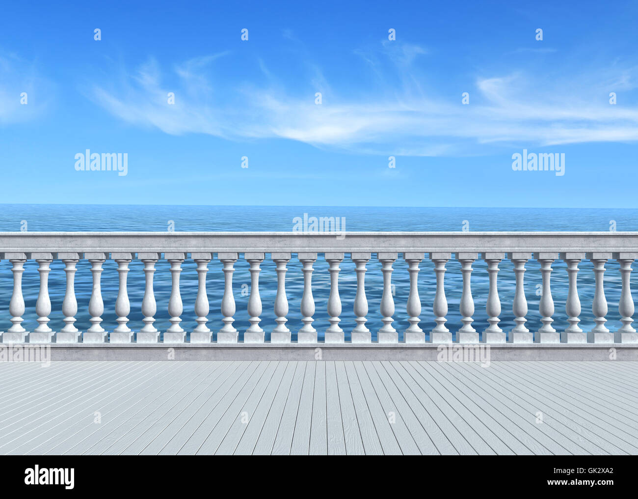 Ringhiera di balcone stile di costruzione Foto Stock