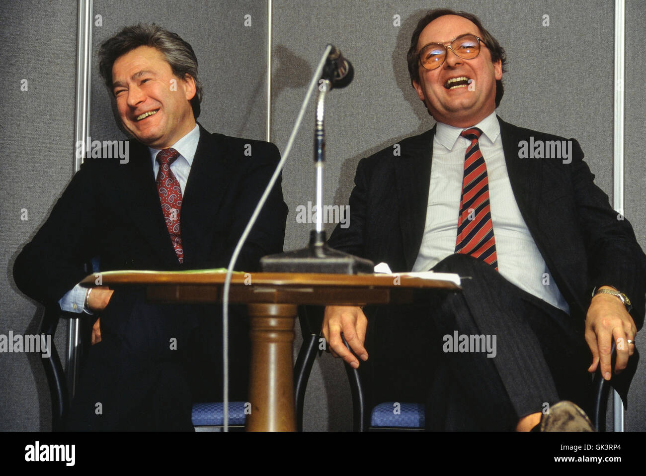 MP Tony Banks e Robin scudiero 1991 Foto Stock