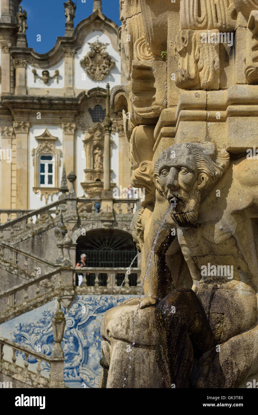 Nossa Senhora dos Remedios la chiesa del pellegrinaggio. Lamego. Valle del Douro. Portogallo Foto Stock