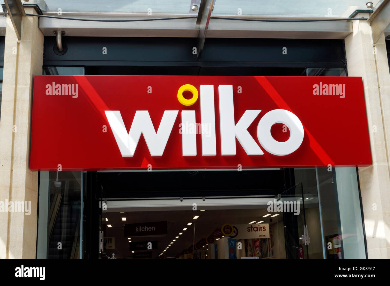 Negozio di Wilko, Queen Street, Cardiff, Galles. Foto Stock