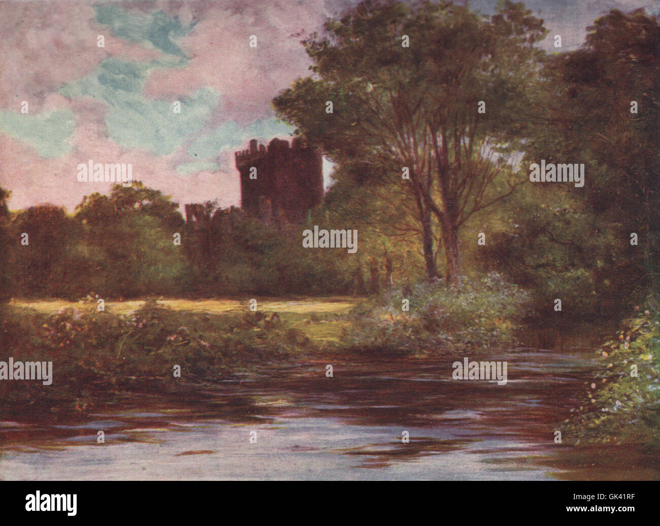 "Blarney Castle' da Francesco Silvestro Walker. Irlanda, antica stampa 1905 Foto Stock