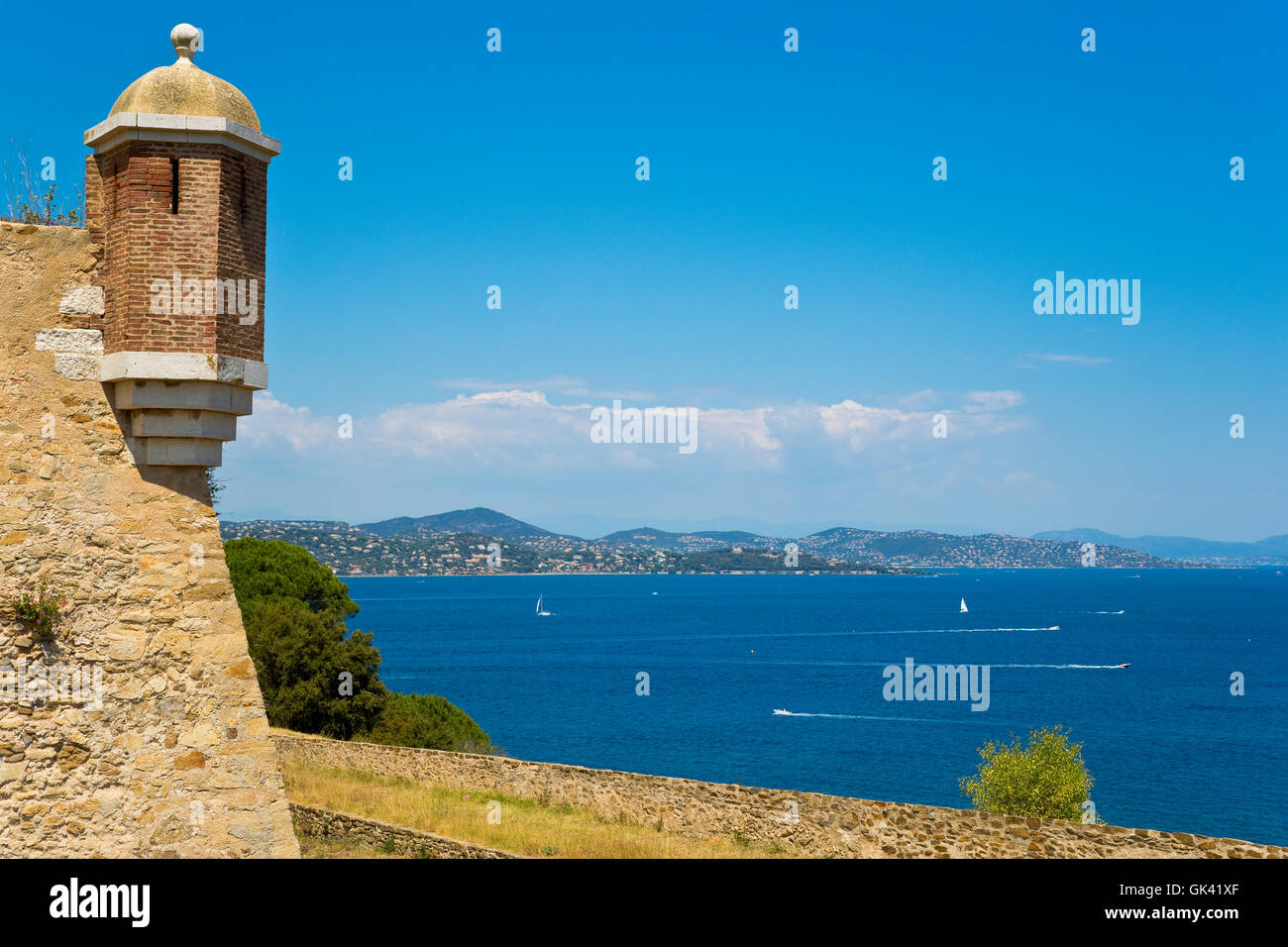 Vista dalla cittadella di Saint Tropez, Francia Foto Stock