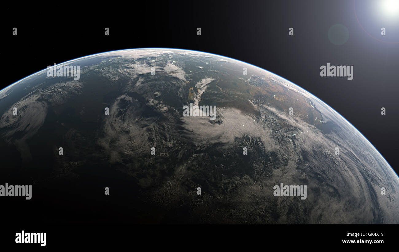 Universo globo di spazio Foto Stock