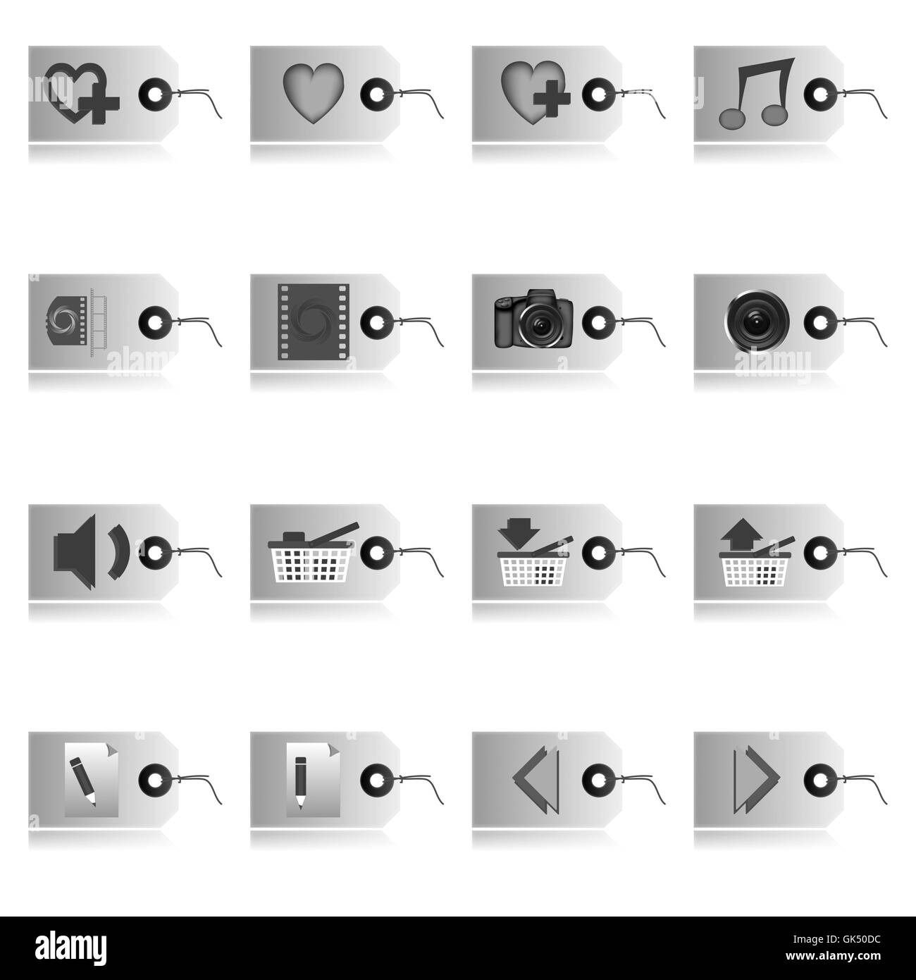 Grafico nel menu del sito web Foto Stock