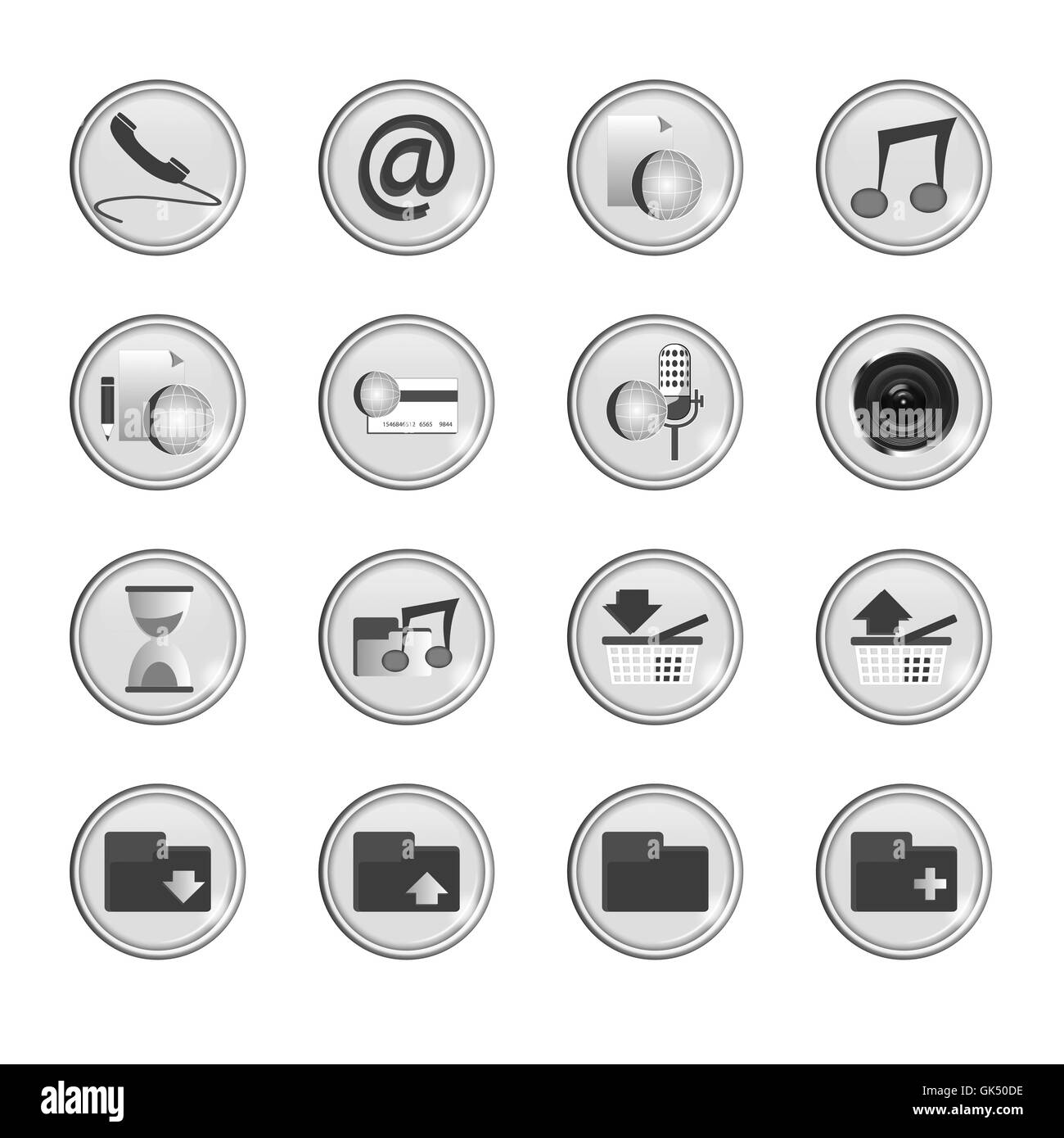 Grafico nel menu del sito web Foto Stock