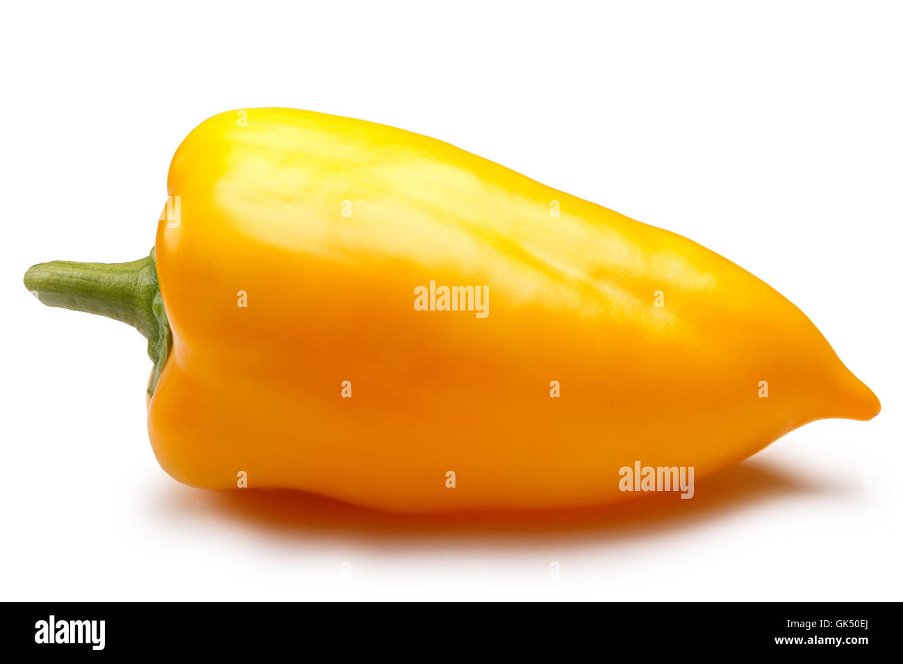 Peperone Dolce, ambra. I tracciati di ritaglio, ombre separate, infinita profondità di campo. Gli elementi di design Foto Stock
