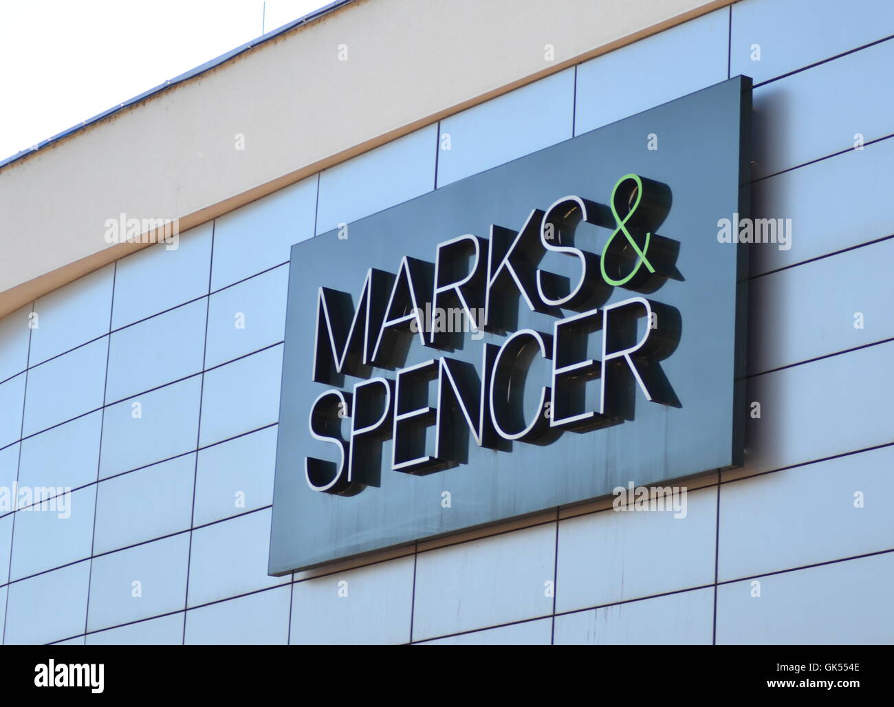 Il logo di Marks & Spencer. Foto Stock