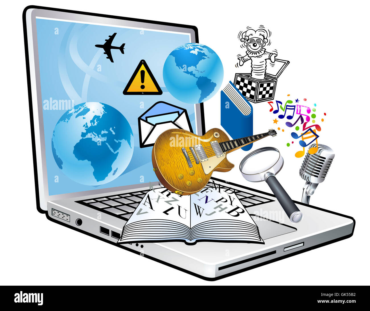 Informazioni sul laptop Foto Stock