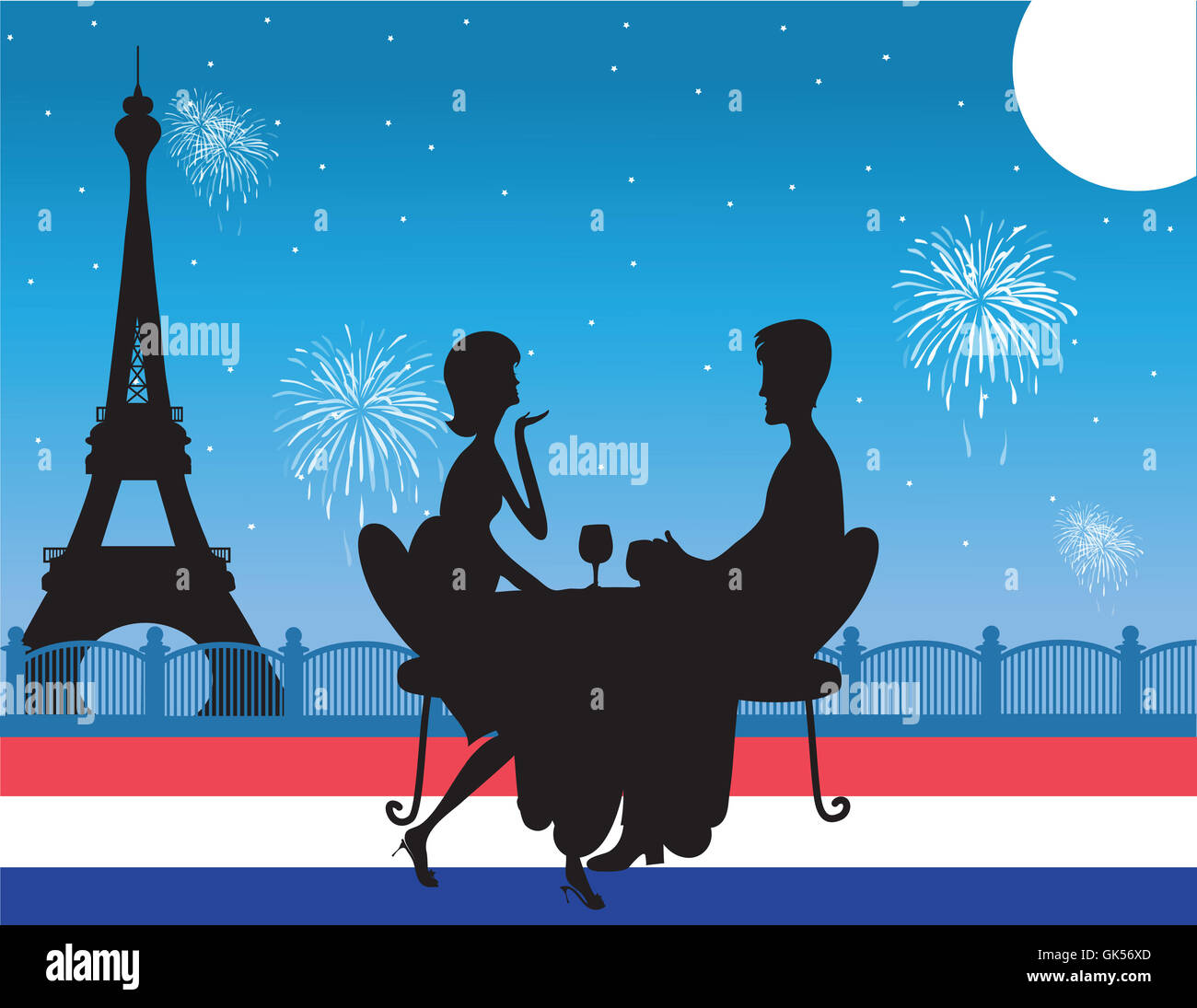 Donna romantica Parigi Foto Stock