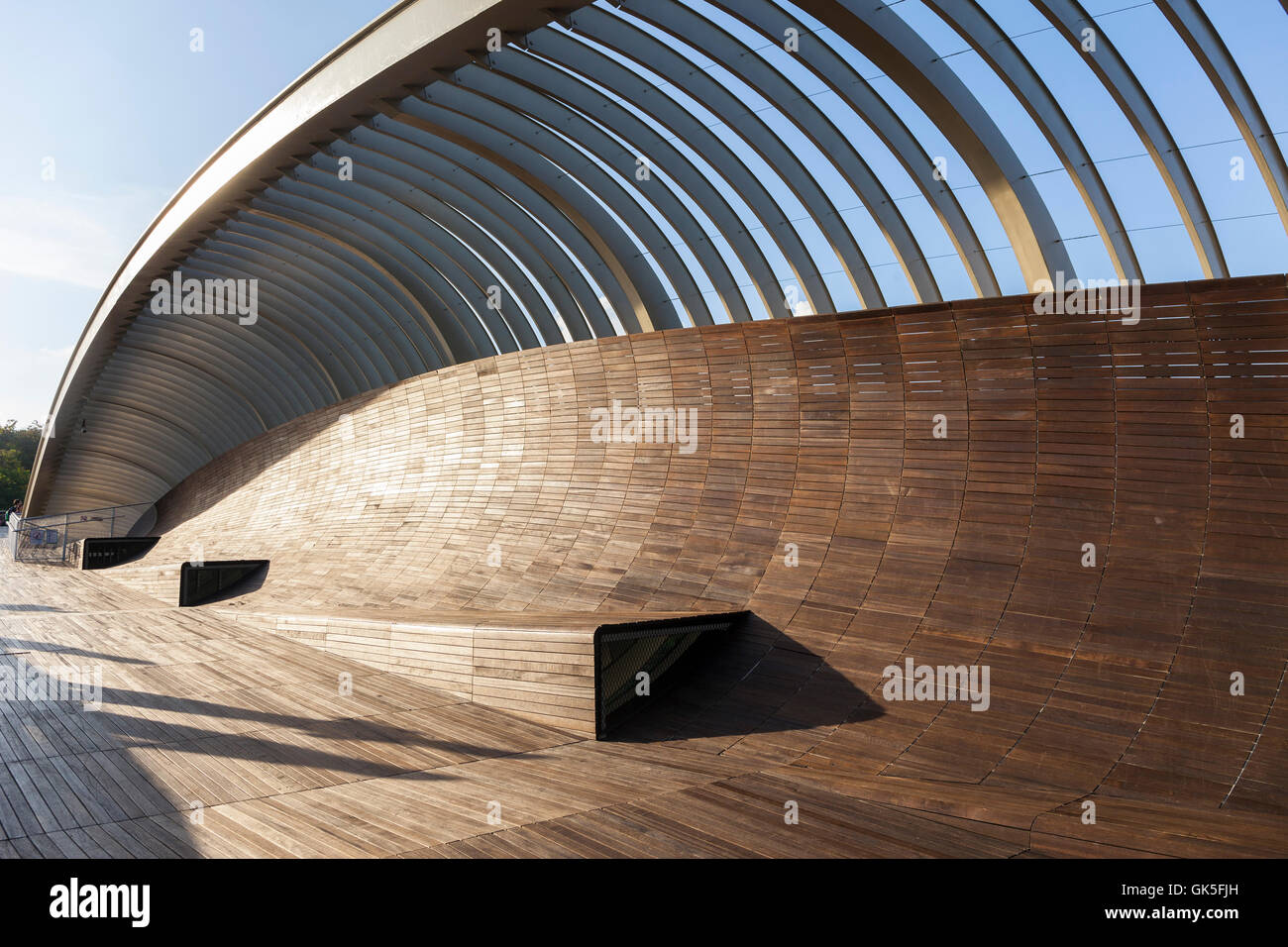 Henderson ponte onde pedoni, un design fantasioso in Singapore - Note opere Foto Stock