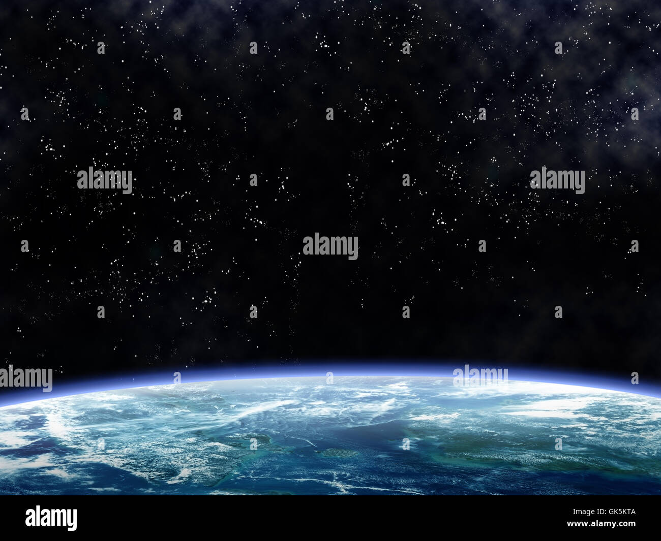 Atmosfera di spazio globe Foto Stock