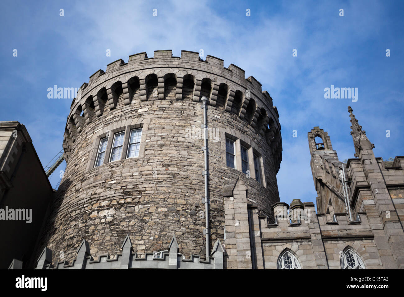 Il Dubh Linn giardini nel castello di Dublino, Irlanda Foto Stock