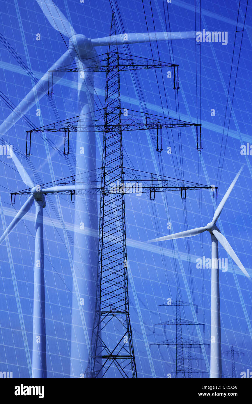 Energia elettrica di potenza Foto Stock