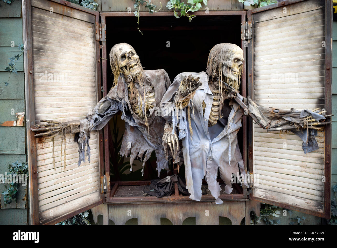 Halloween Ghost Haunted House Foto Stock