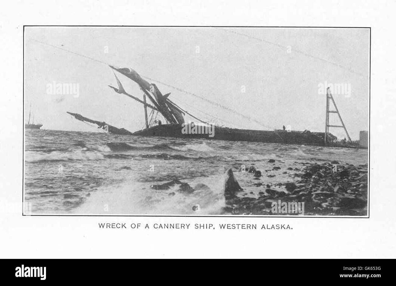 49233 relitto di una nave Cannery, Western Alaska Foto Stock