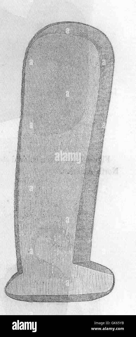 Uno scalpello in rame con lato piatto, uno strumento essenziale per l'intaglio, la sagomatura e il taglio in varie attività artigianali ed edili. Utensili in rame come questo sono stati storicamente significativi nella lavorazione dei metalli e nelle prime industrie produttrici di utensili. Foto Stock