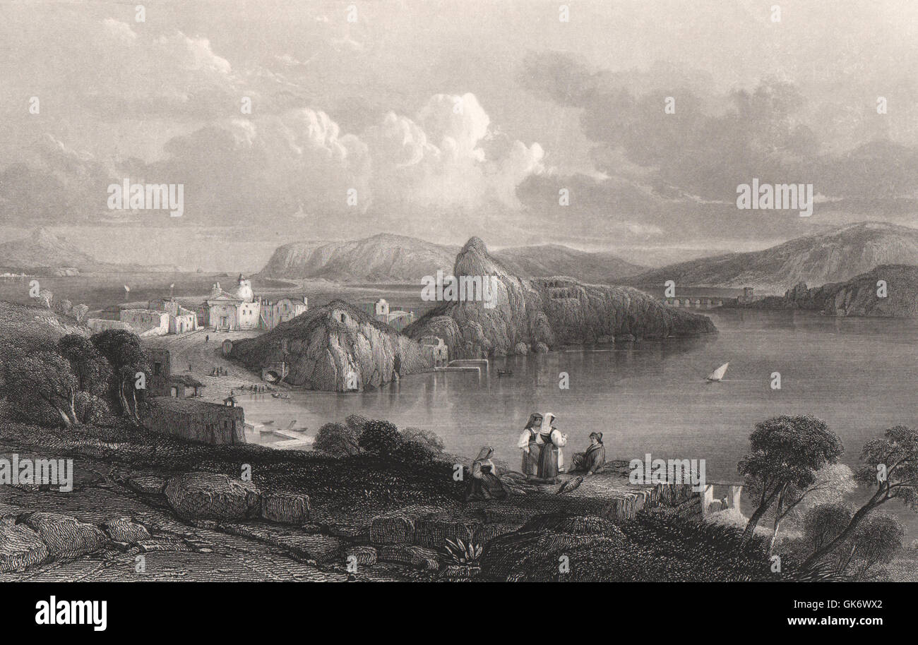 L'Elysian Fields, da Capo Miseno, Italia, antica stampa 1840 Foto Stock