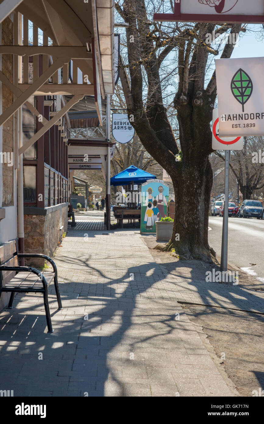 Hahndorf, in Sud Australia le pittoresche colline di Adelaide. Foto Stock