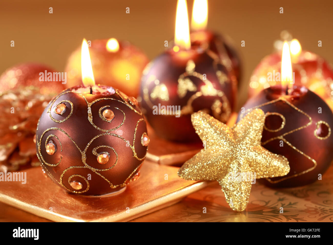 Golden bell natale Foto Stock