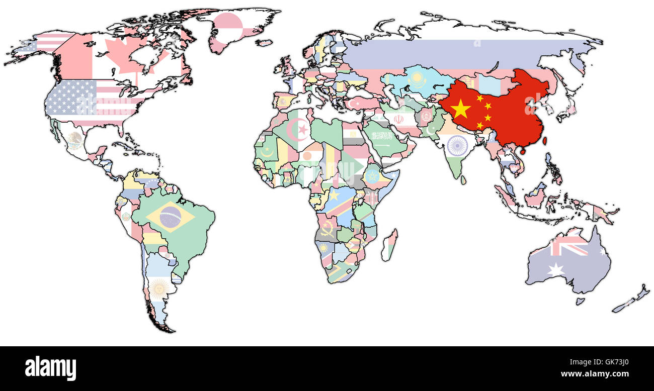 Un colore politico asia Foto Stock